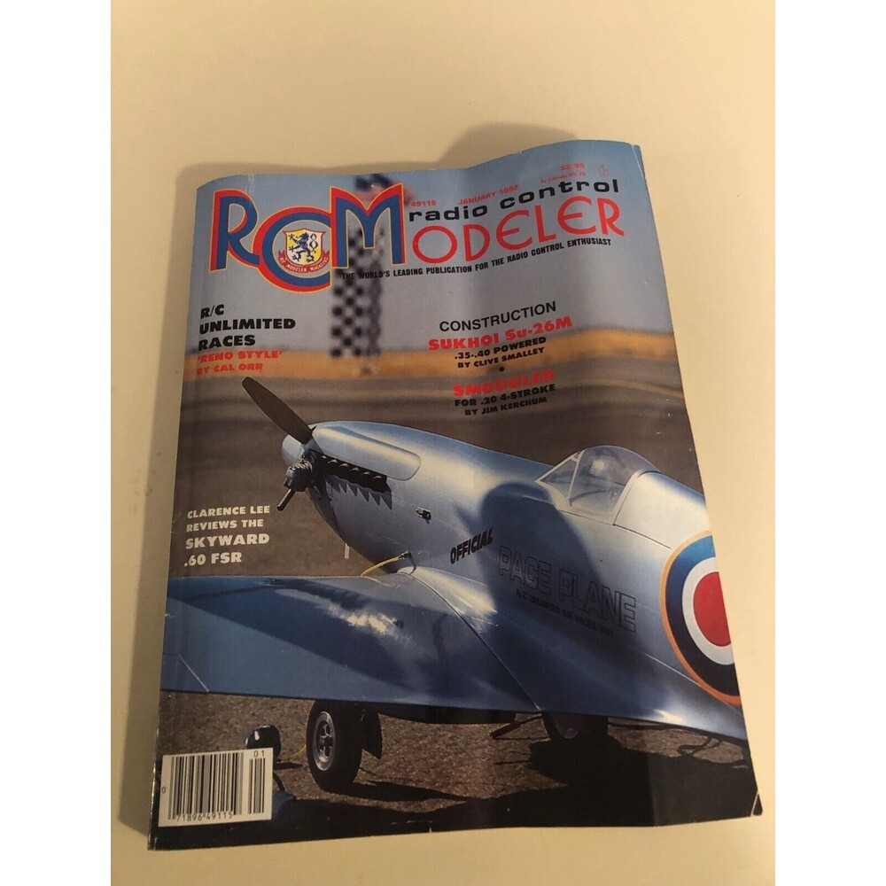 RC Modeler Magazine Radio Control Airplane Models January‎ 1992 Vintage